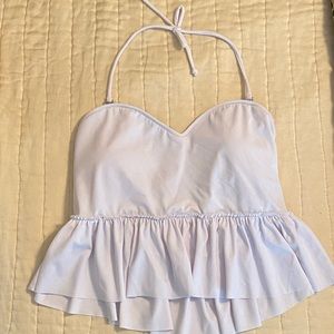 Kortni Jeane Swim top. White Sz M